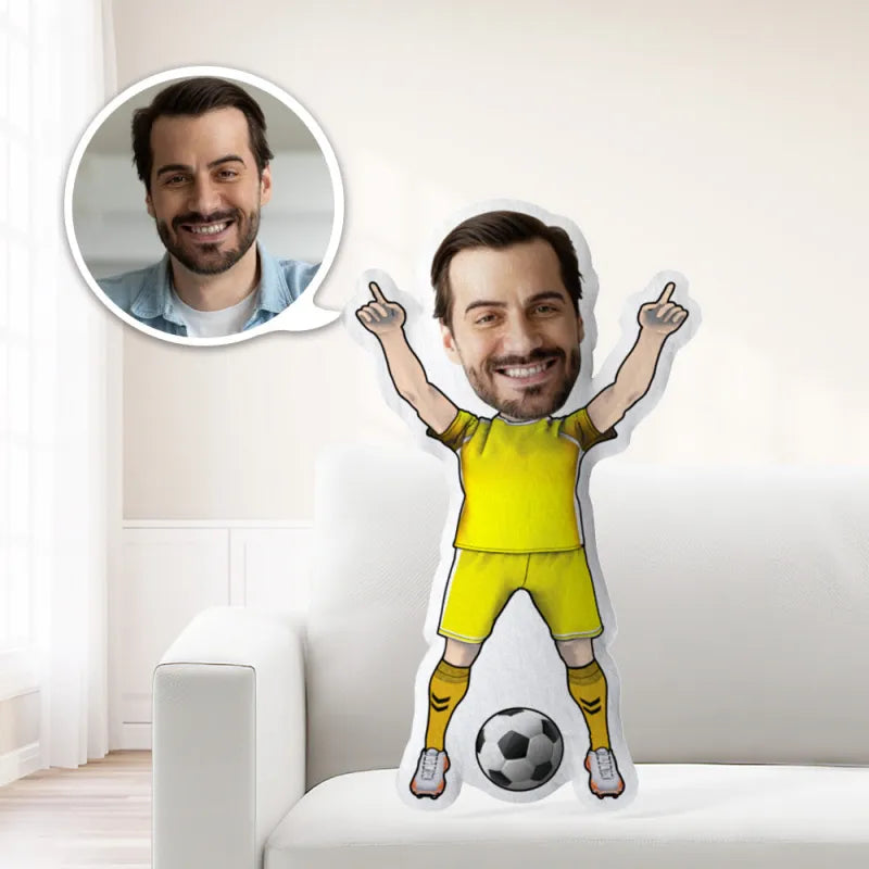 Kişiye Özel Fotoğraflı Yastık Futbolcu