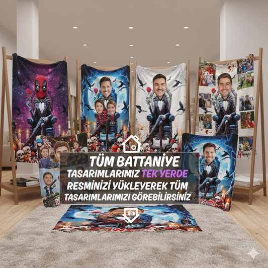 Kişiye Özel Fotoğraflı Battaniye Tüm Tasarımlar